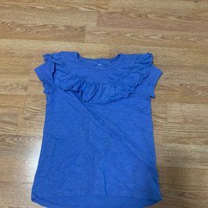 Girls ruffled front t-shirt